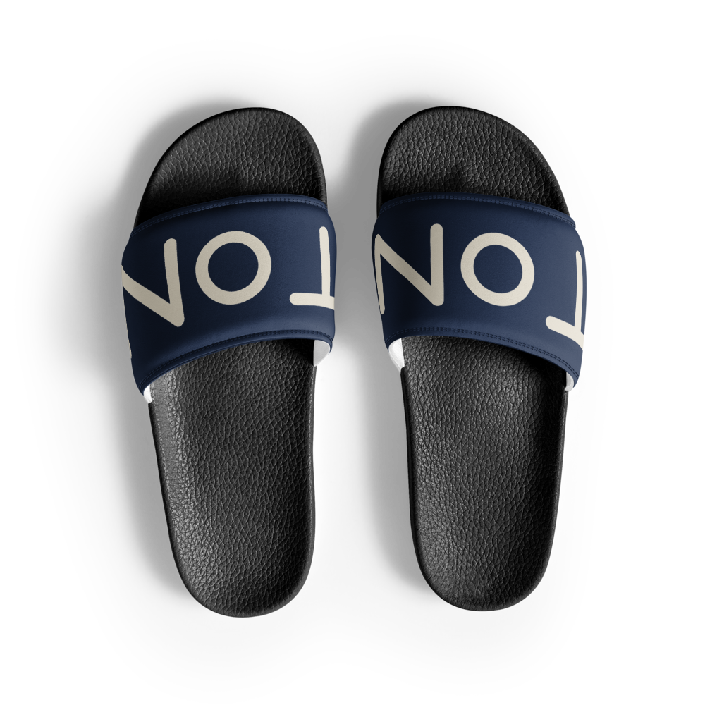 Claquettes Wordmark coloris Navy — Claquettes TON. Paris
